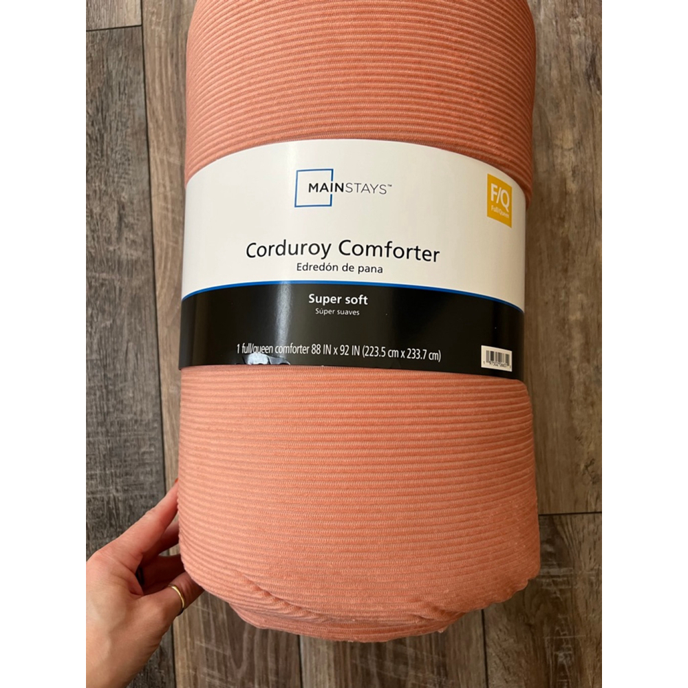 NEW Mainstays Super Soft Terracotta Corduroy Comforter Full/Queen - Picture 7 of 9